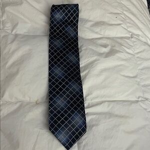 Pierre Cardin Navy and Black Grid Tie